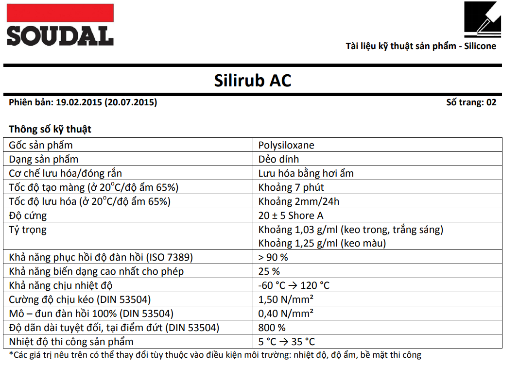 Silirub AC là silicone đàn hồi chất lượng cao