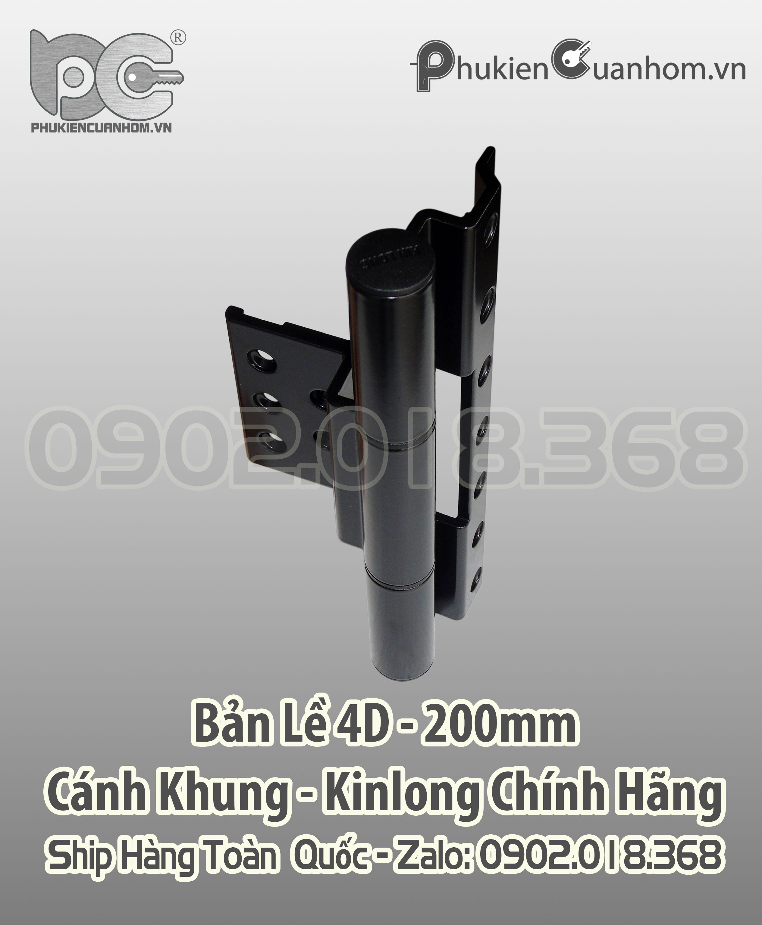 Bản lề 4D dài 2 tất hiệu KinLong chính hãng dùng cho nhôm Xingfa hệ 55