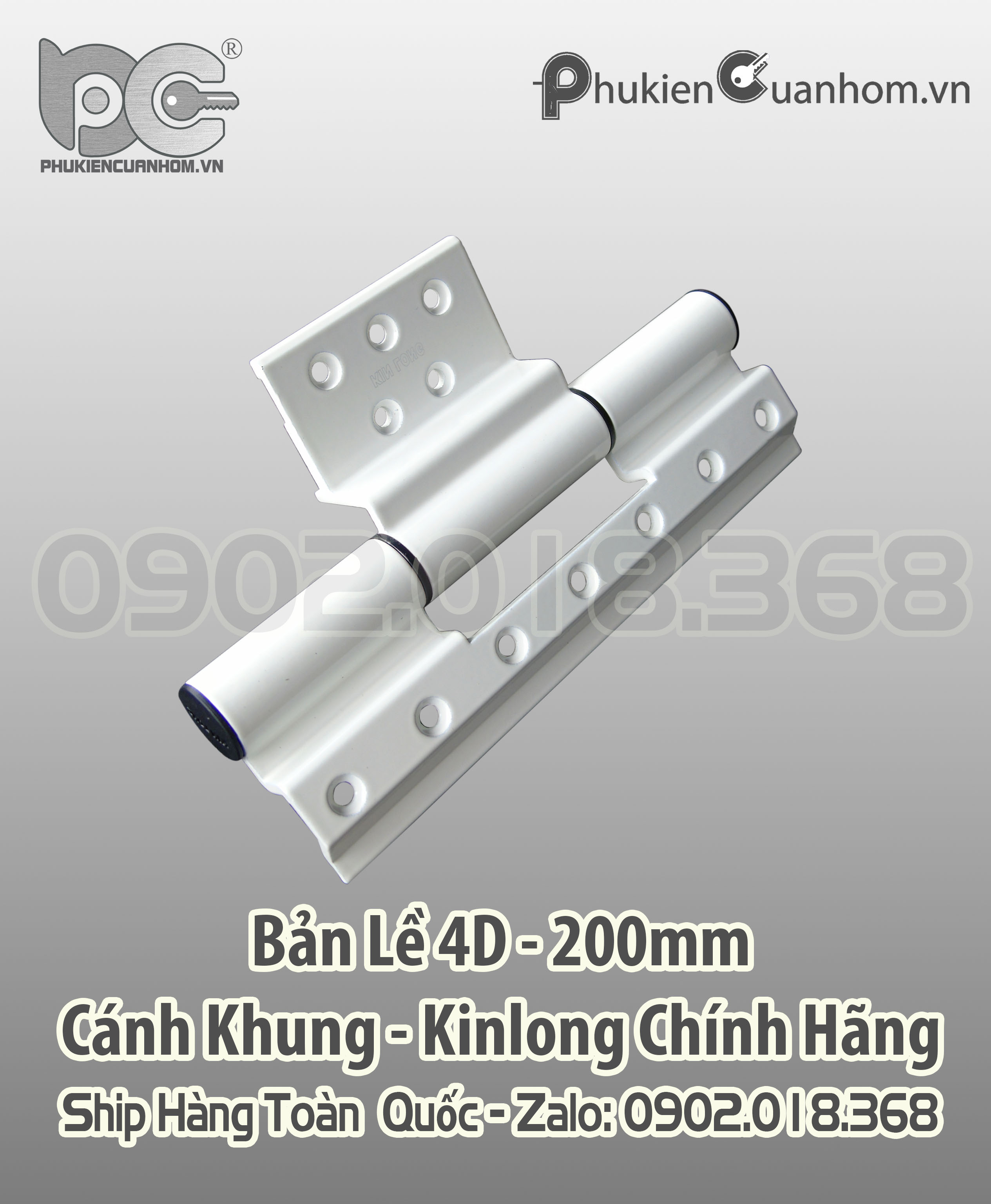 Bản lề 4D dài 2 tất hiệu KinLong chính hãng dùng cho nhôm Xingfa hệ 55