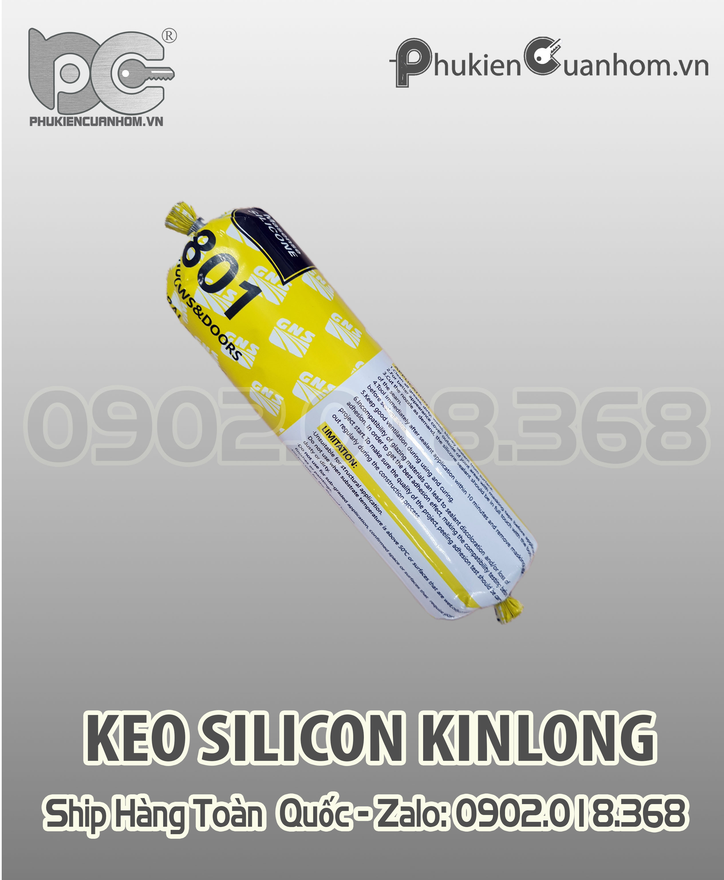Keo silicone màu xám Xingfa hiệu KinLong